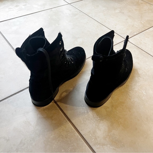 Frye Veronica Velvet Combat Boots - Picture 3 of 3